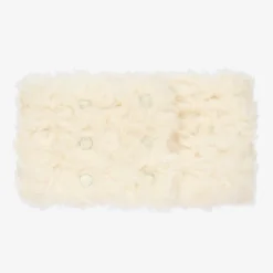 Moncler Enfant Girls Ivory Faux Fur Neck Warmer New