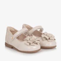 Mayoral Girls Ivory Faux Patent Leather Shoes Hot