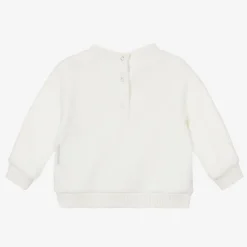 Moncler Enfant Girls Ivory Fleece Sweatshirt Discount