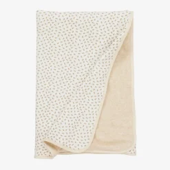 Laranjinha Girls Ivory Floral Cotton Blanket (83cm) Clearance
