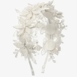 Sienna Likes To Party Girls Ivory Floral Hairband Outlet