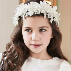 Sienna Likes To Party Girls Ivory Floral Hairband Outlet