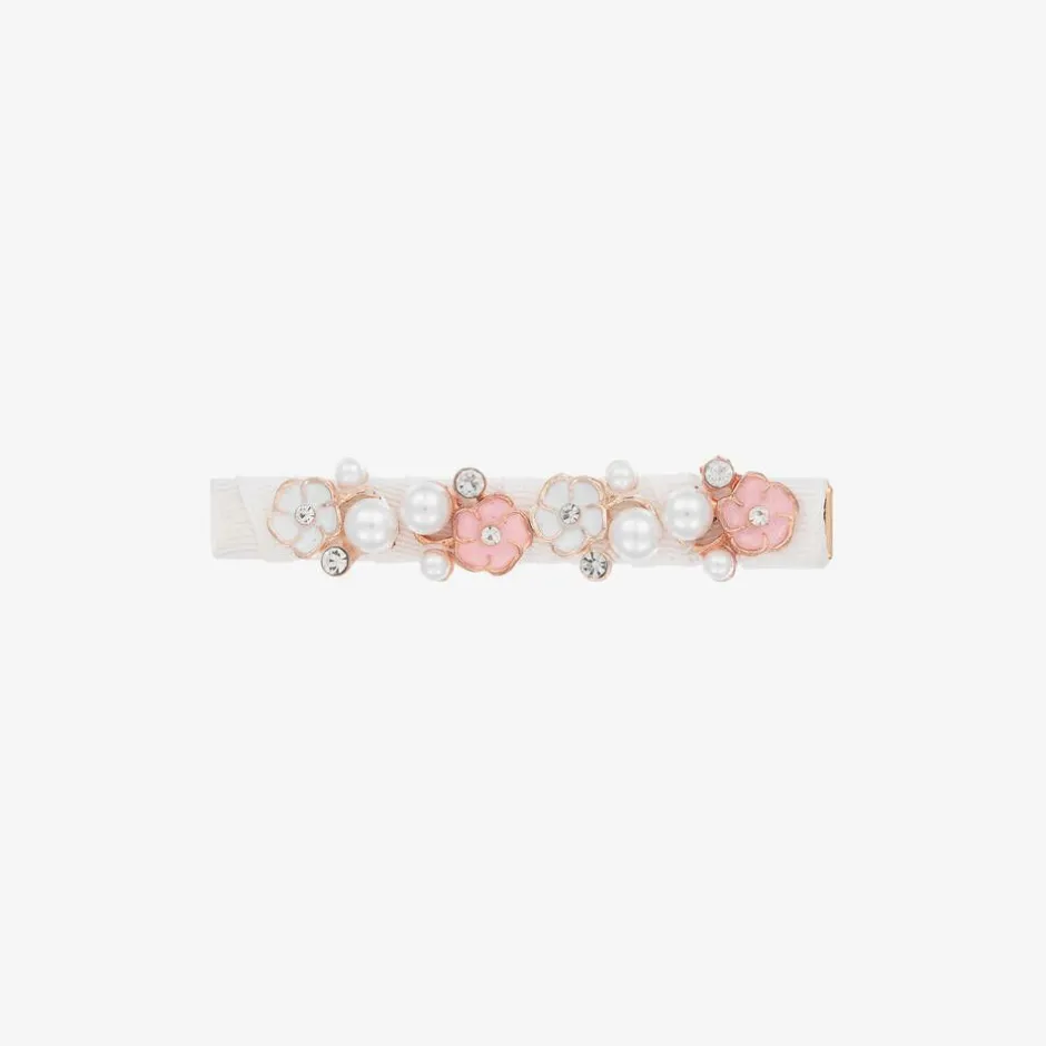 David Charles Girls Ivory Flower Hair Clip (8cm) Best