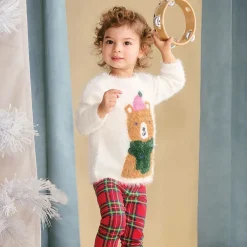 Hatley Girls Ivory Fluffy Knit Jumper Best