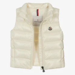 Moncler Enfant Girls Ivory Ghany Down Padded Gilet Online