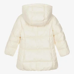 Mayoral Girls Ivory Hooded Puffer Coat Hot