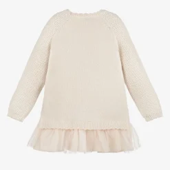 Mayoral Girls Ivory Knitted Dress Outlet