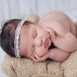 Cute Cute Girls Ivory Lace Headband Hot