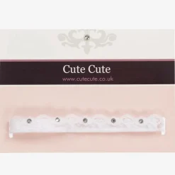 Cute Cute Girls Ivory Lace Headband Hot