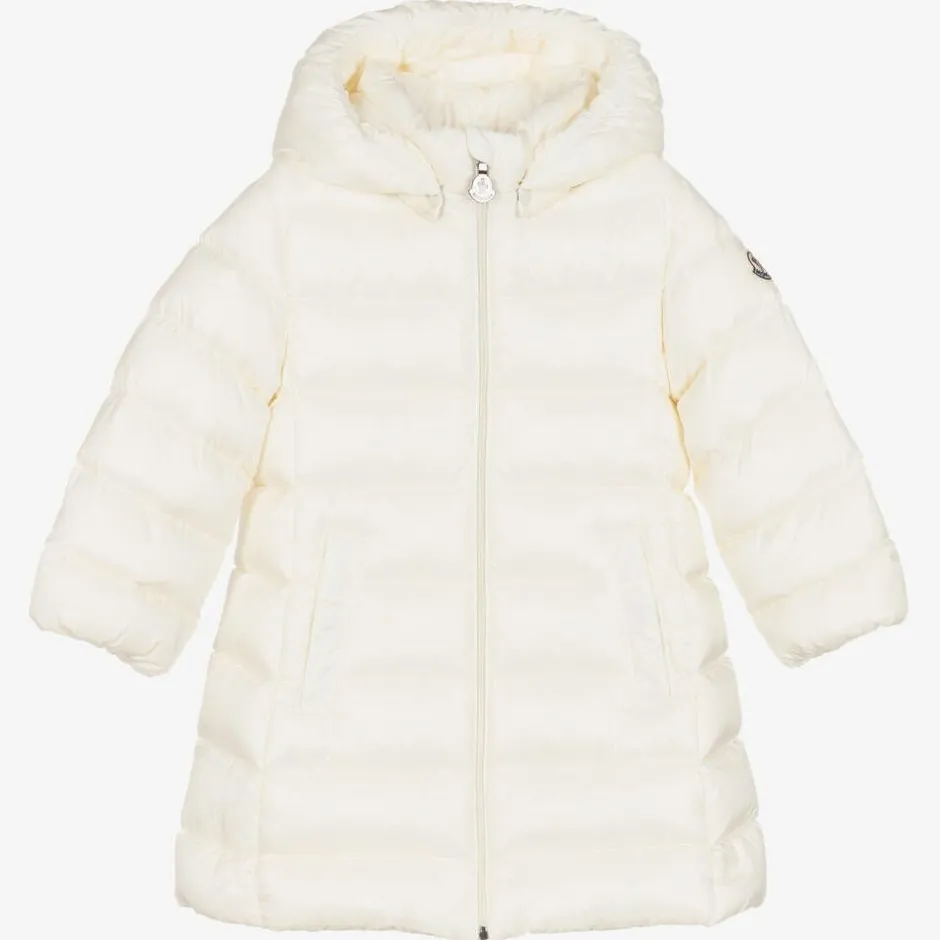 Moncler Enfant Girls Ivory Majeure Down Puffer Coat Outlet