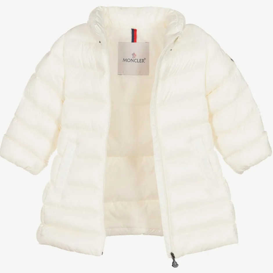 Moncler Enfant Girls Ivory Majeure Down Puffer Coat Outlet