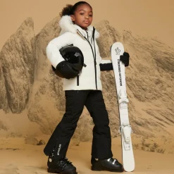 Moncler Enfant Girls Ivory New Guyane Ski Jacket Hot