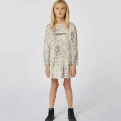 Givenchy Girls Ivory Ocelot Print Wool Dress Best