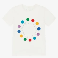Stella McCartney Kids Girls Ivory Organic Cotton T-Shirt Best