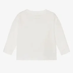 Stella McCartney Kids Girls Ivory Organic Cotton Floral Top Sale