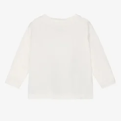 Stella McCartney Kids Girls Ivory Organic Cotton Flower Top New