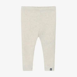 Petit Bateau Girls Ivory Organic Cotton Leggings Outlet