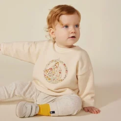 Petit Bateau Girls Ivory Organic Cotton Leggings Outlet