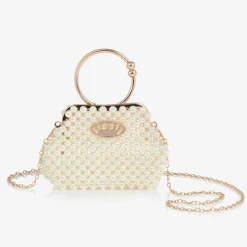Junona Girls Ivory Pearl Bead Bag (12cm) Online