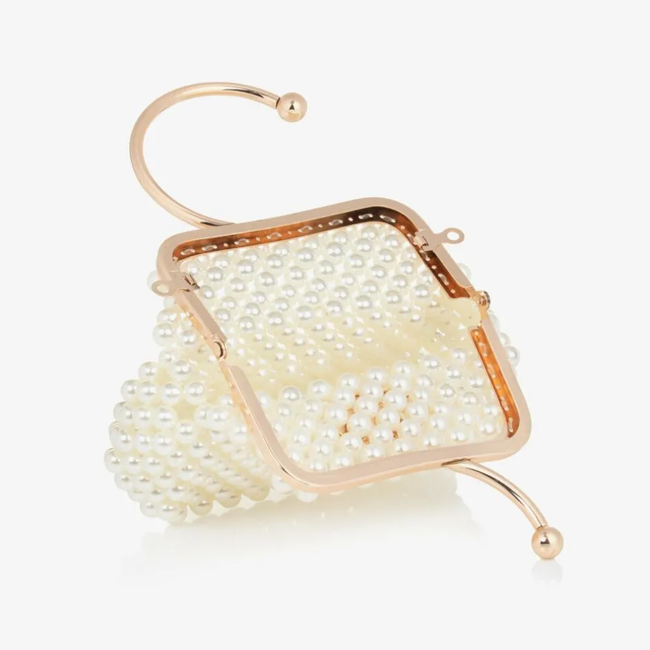 Junona Girls Ivory Pearl Bead Bag (12cm) Online