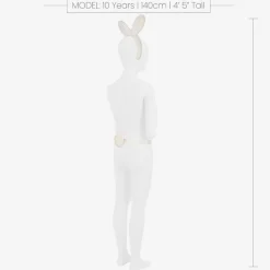 Meri Meri Girls Ivory Plush Bunny Hairband Set New