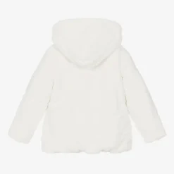 Lapin House Girls Ivory Reversible Faux Fur Jacket New