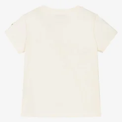 Moncler Enfant Girls Ivory Rhinestone T-Shirt