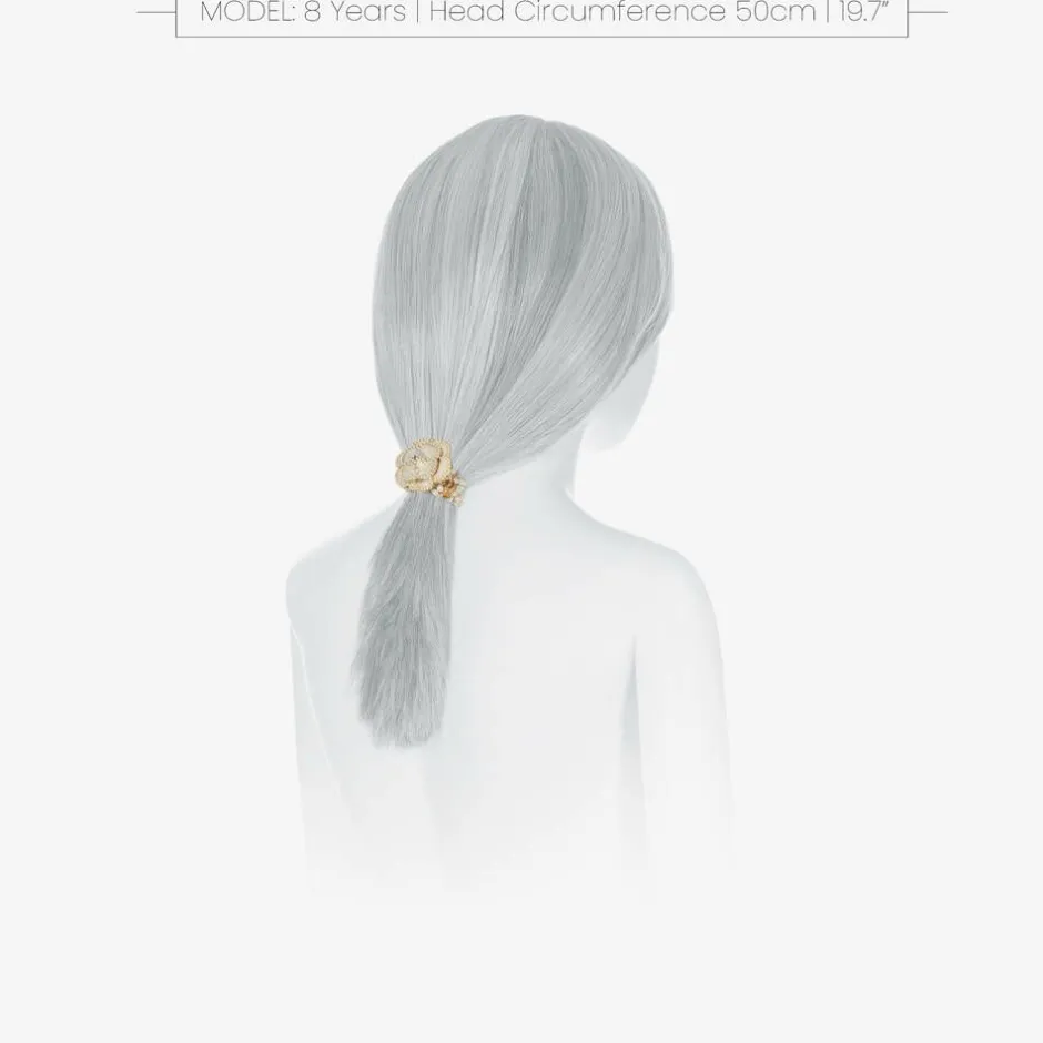 David Charles Girls Ivory Rose Hair Elastic (4cm) Hot