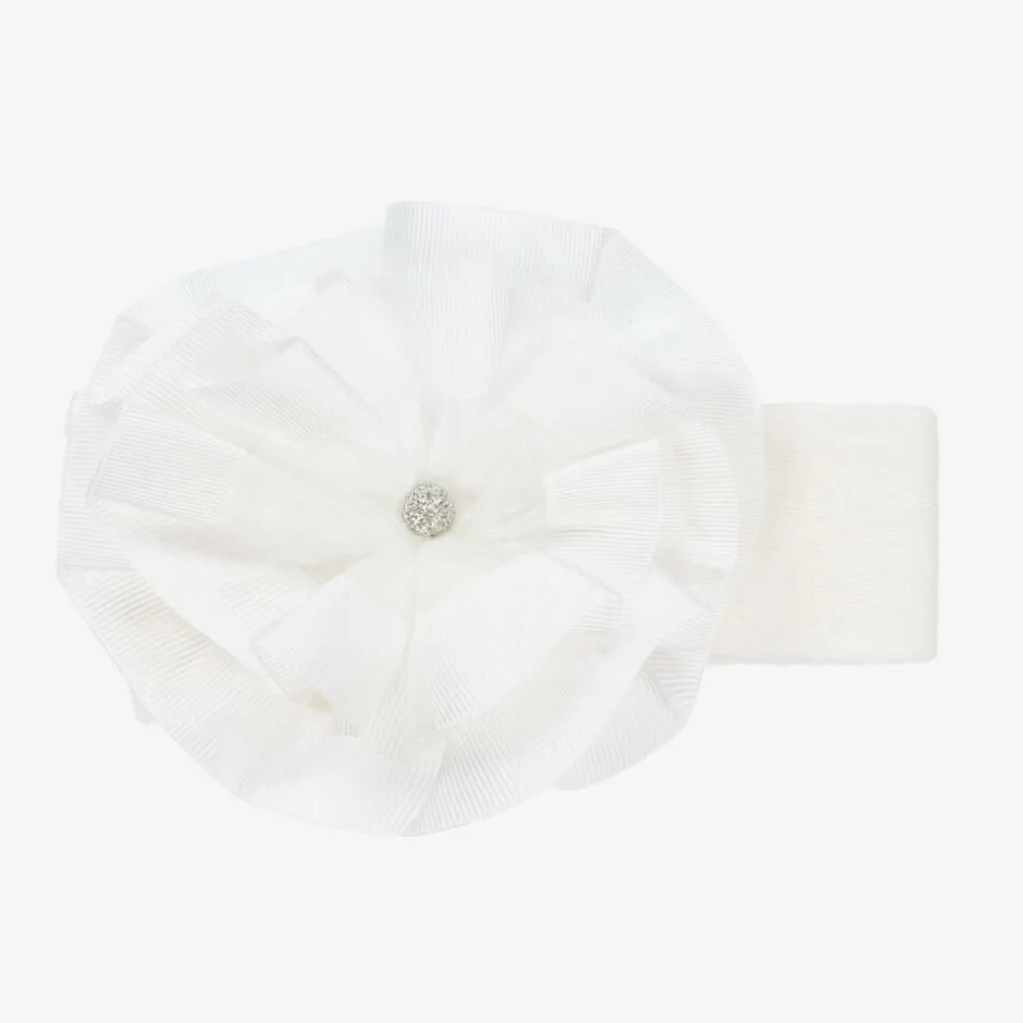 Beau KiD Girls Ivory Ruffle Headband Sale