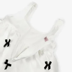 Phi Clothing Girls Ivory Satin Bow Dress Sale