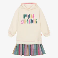 Billieblush Girls Ivory Sequin Hooded Dress Hot