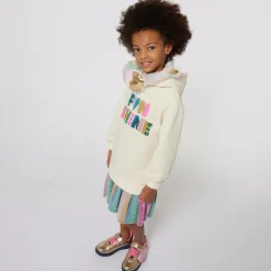 Billieblush Girls Ivory Sequin Hooded Dress Hot
