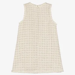 Tutu du Monde Girls Ivory Sparkly Tweed Dress