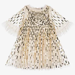 Needle amp; Thread Girls Ivory Tulle & Sequin Dress Discount