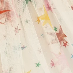 Stella McCartney Kids Girls Ivory Tulle Star Print Skirt Outlet