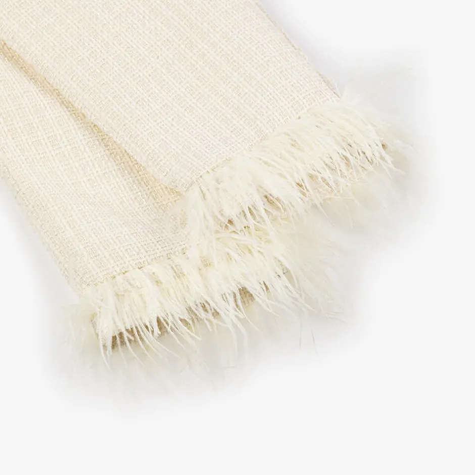 Patachou Girls Ivory Tweed Trouser Set Outlet