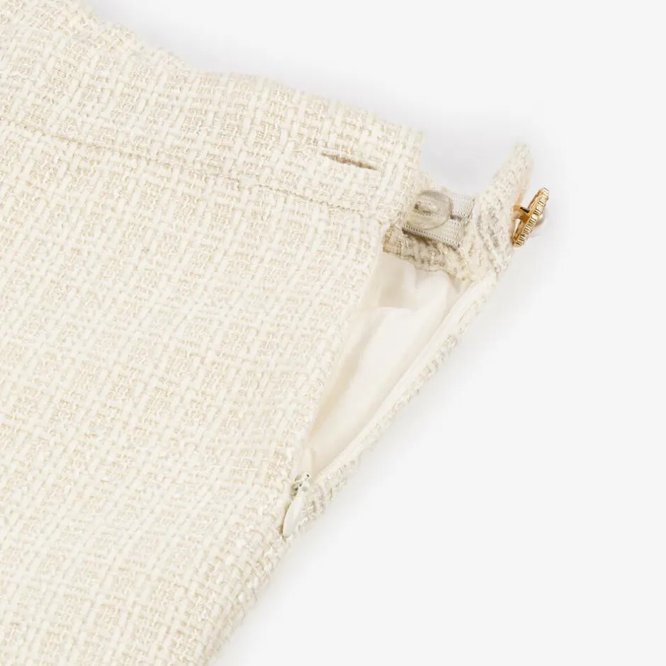 Patachou Girls Ivory Tweed Trouser Set Outlet