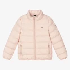 Tommy Hilfiger Girls Light Pink Down Padded Jacket Outlet