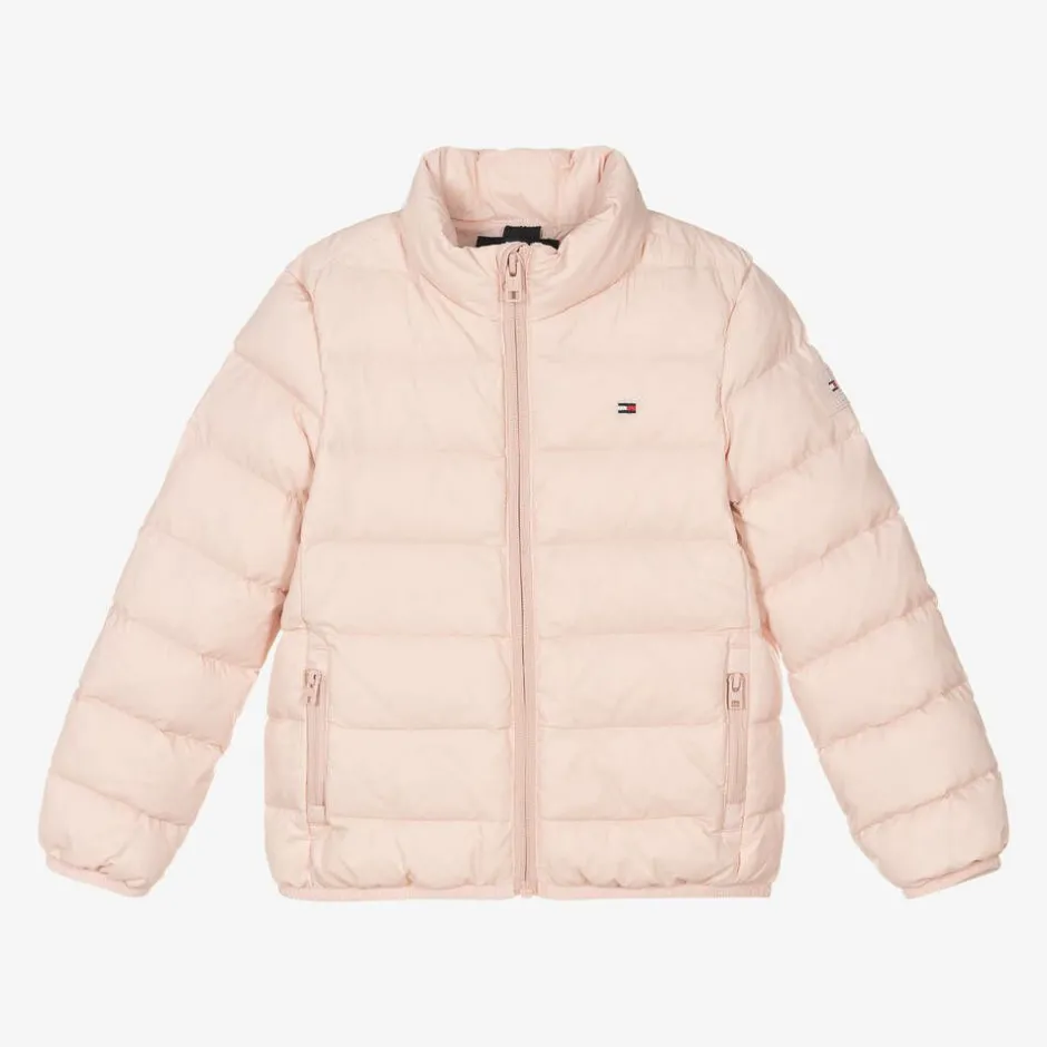 Tommy Hilfiger Girls Light Pink Down Padded Jacket Outlet