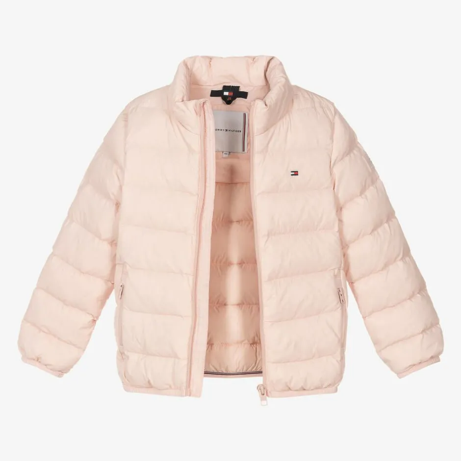Tommy Hilfiger Girls Light Pink Down Padded Jacket Outlet