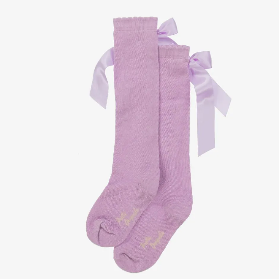 Pretty Originals Girls Lilac Cotton Bow Socks Best