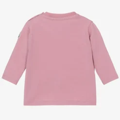 Moncler Enfant Girls Lilac Pink Cotton Top Clearance