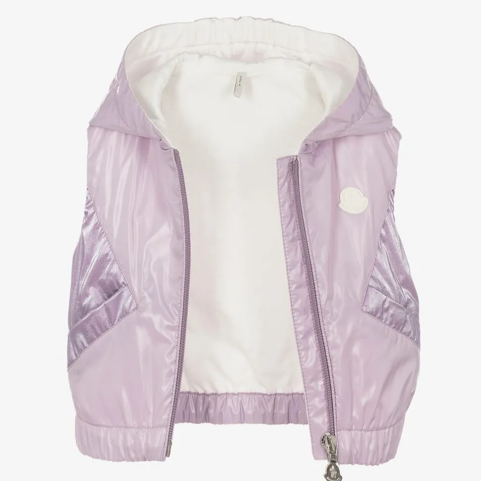Moncler Enfant Girls Lilac Purple Lostyca Gilet Clearance