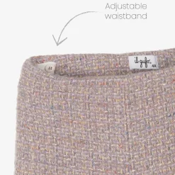 Il Gufo Girls Lilac Purple Wool Tweed Shorts Online