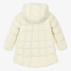 Moncler Enfant Girls Long Ivory Arina Puffer Parka Coat Sale