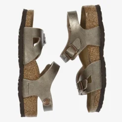 Birkenstock Girls Metallic Gold Sandals Discount