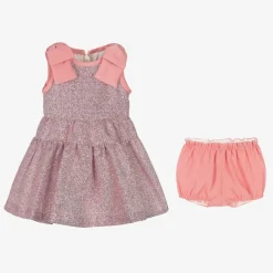 Hucklebones London Girls Metallic Pink Glitter Dress Online