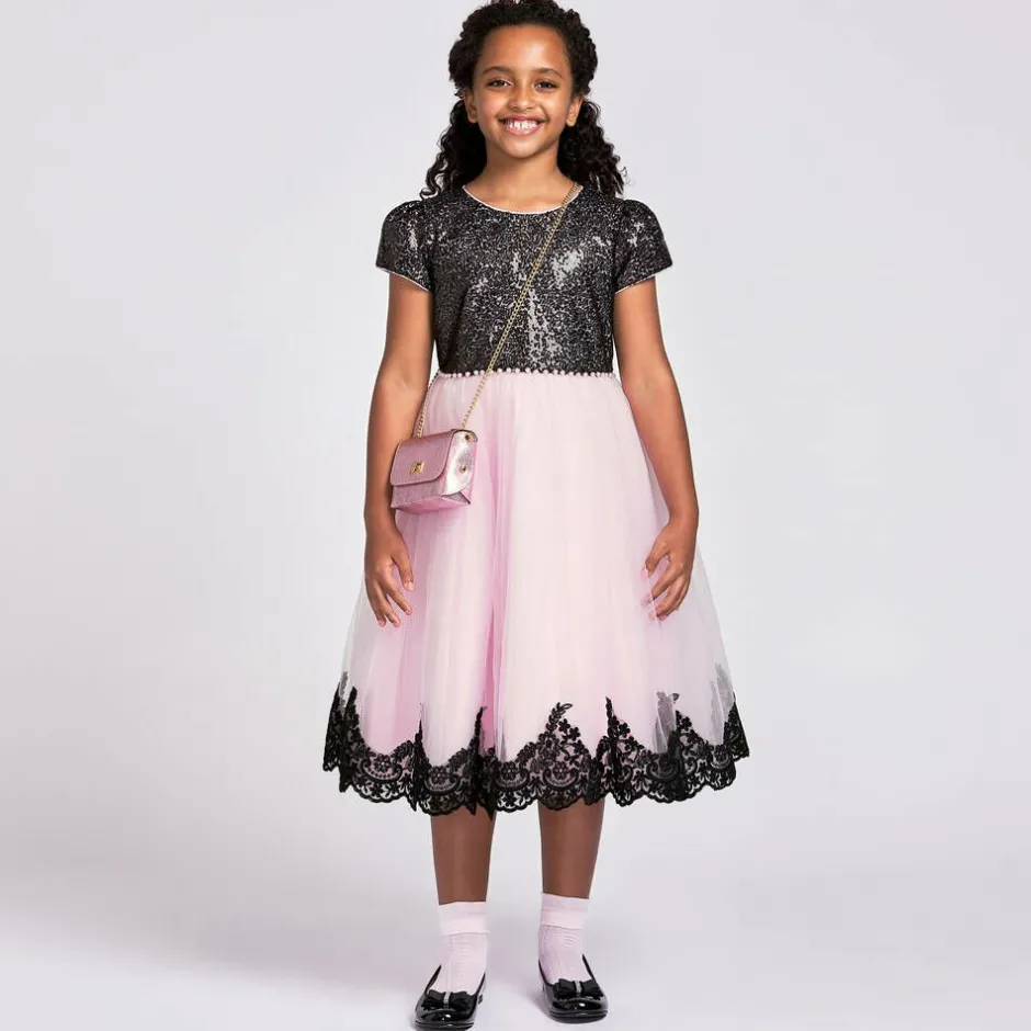 Zaccone Girls Metallic Pink Shoulder Bag (14cm) New