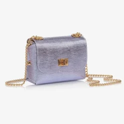 Zaccone Girls Metallic Purple Shoulder Bag (14cm) Online