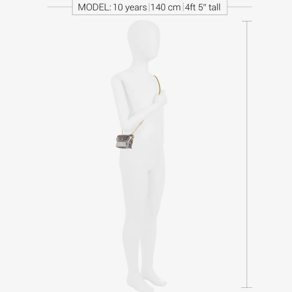 Zaccone Girls Metallic Silver Mini Bag (8cm) Sale